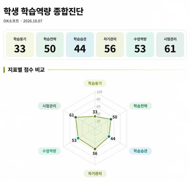 학습역량 진단 결과 그래프 리포트