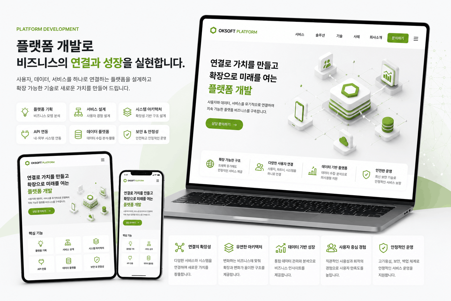 맞춤형 웹 플랫폼 개발 및 온라인 서비스 구축